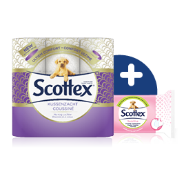 Papier toilette + Papier toilette humide Scottex®